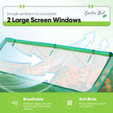 Quictent 8'x4'x1' Galvanized Raised Garden Bed with Cover - Green
