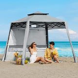 Quictent 10'x10' Portable Pop-up Canopy with Sun Sidewall