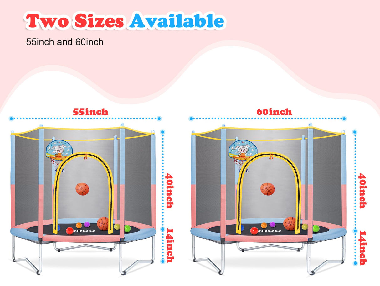 ORCC 220LBS Toddler Trampoline with Safety Pad