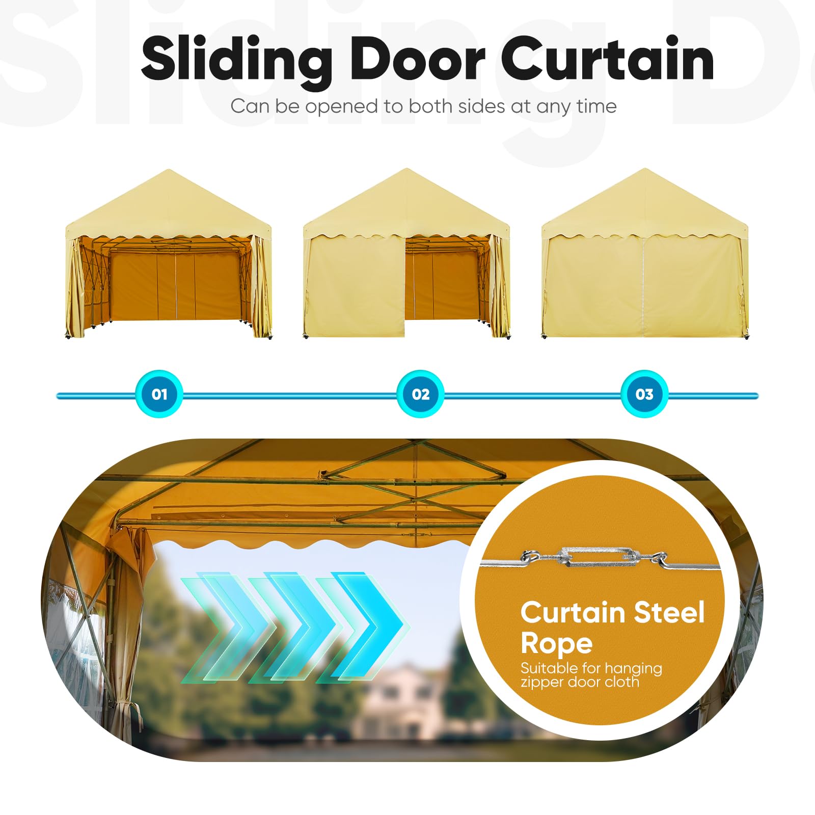 Quictent 13'x20' Retractable Party Tent with Wheels