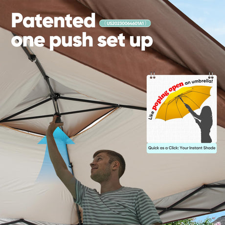 Quictent 10'x10' Outdoor Canopy Tent with SPF50+ Sun Protection