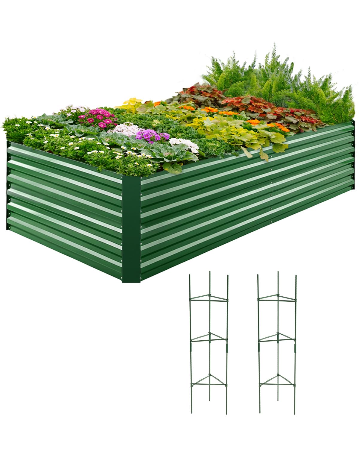 Quictent 8'x4'x2' Tall Raised Garden Bed - Green
