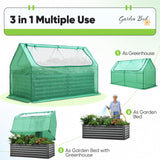 Quictent 6'x3'x2' Galvanized Raised Garden Bed with Cover - Green