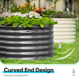 8'x4'x2' Oval Raised Garden Bed Kit - Dark Grey