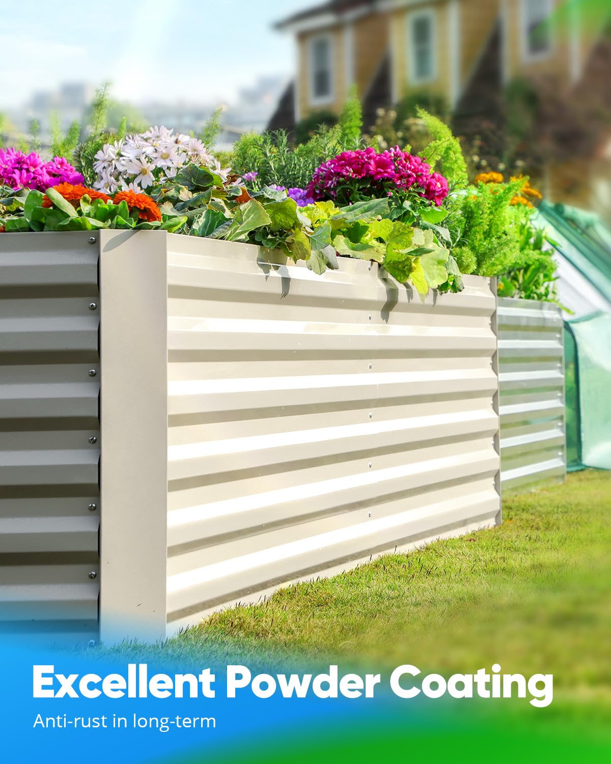 Quictent 8'x4'x2' Tall Raised Garden Bed - Beige