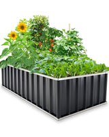 KING BIRD 68"x36"x18" Galvanized Raised Garden Bed