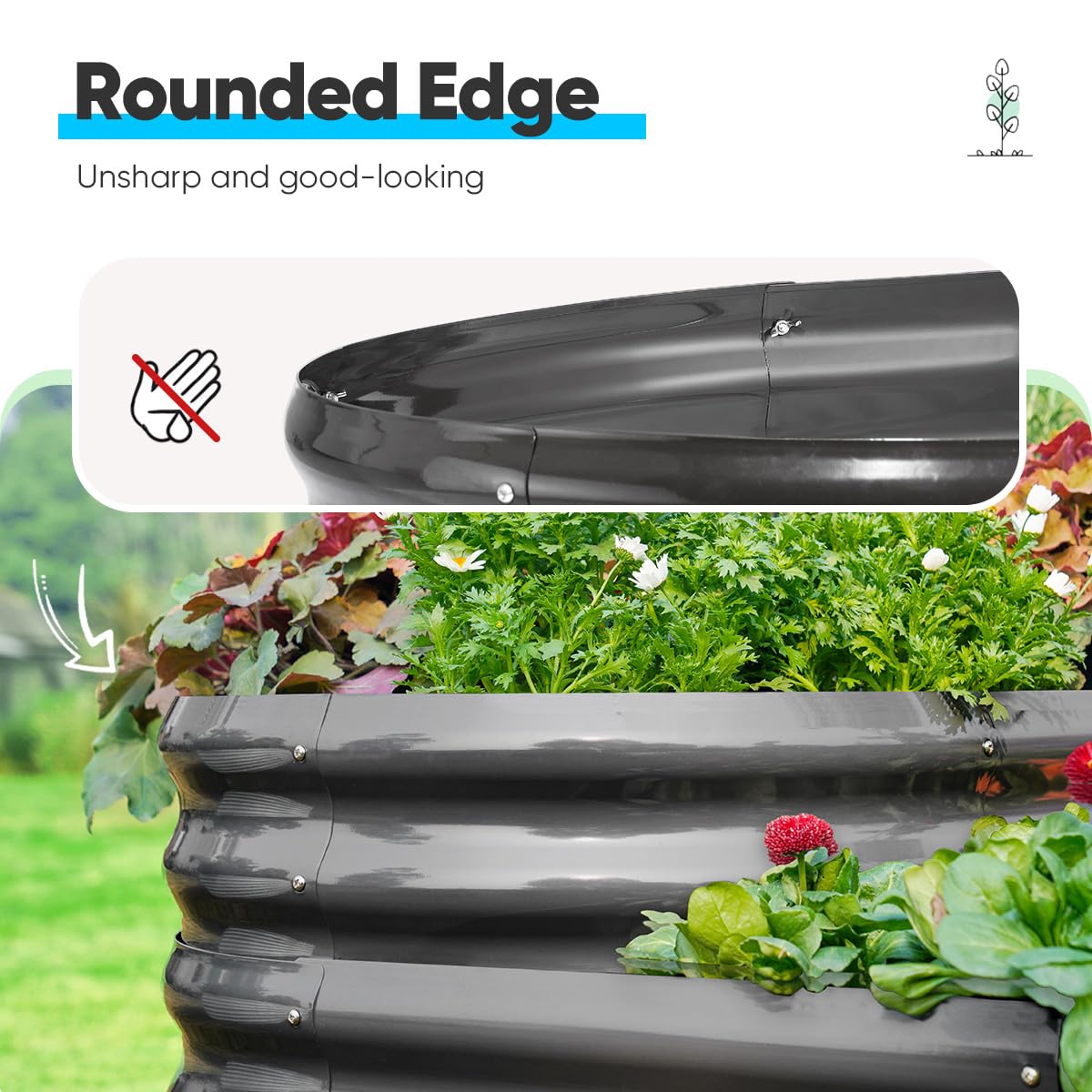 Quictent 43"x63"x31.5" Tiered Raised Garden Bed Kit