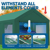 Quictent 12'x20' Ventilated Carport Canopy with Roll-up Windows