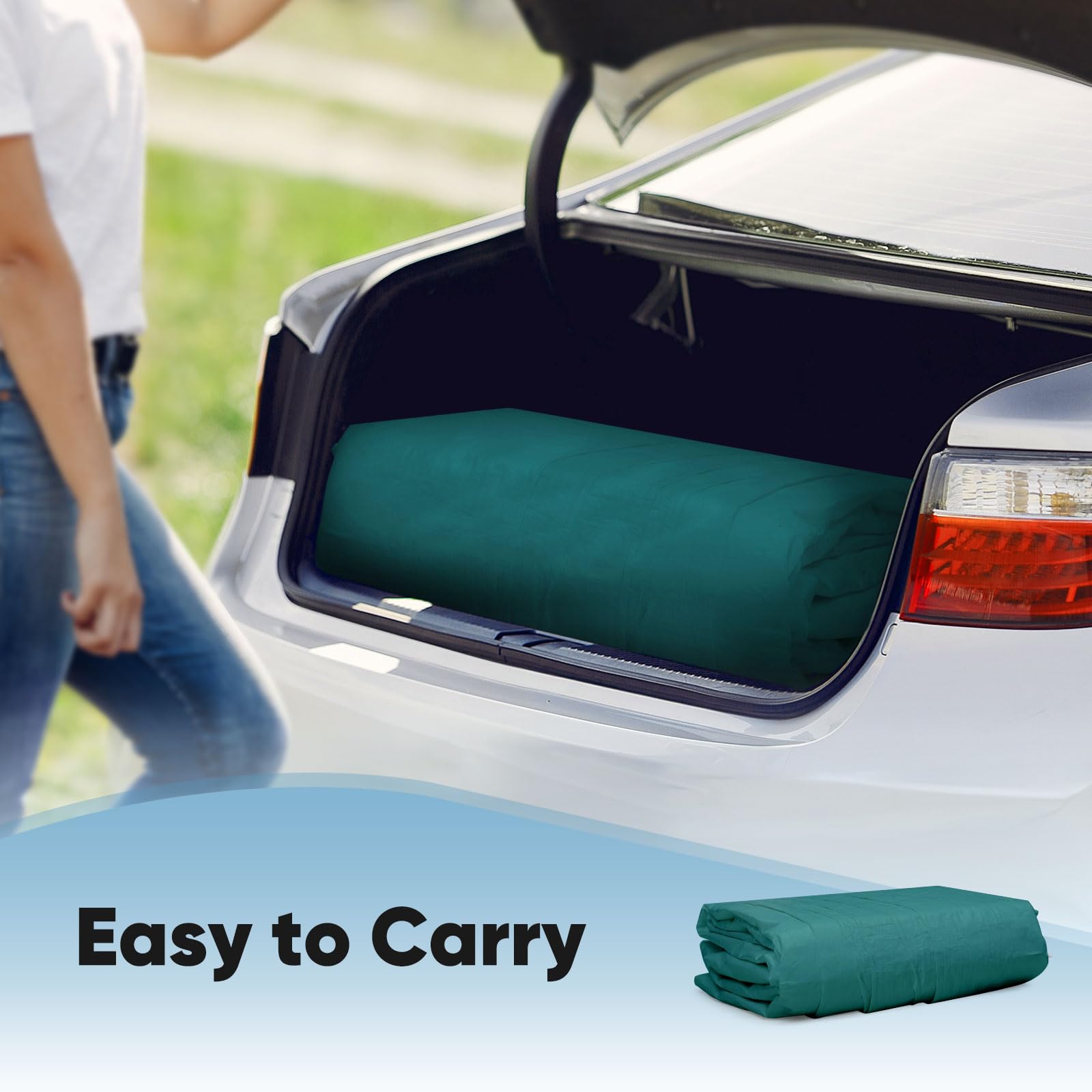 Quictent 10'x20' Carport Replacement Cover with Edge - Green