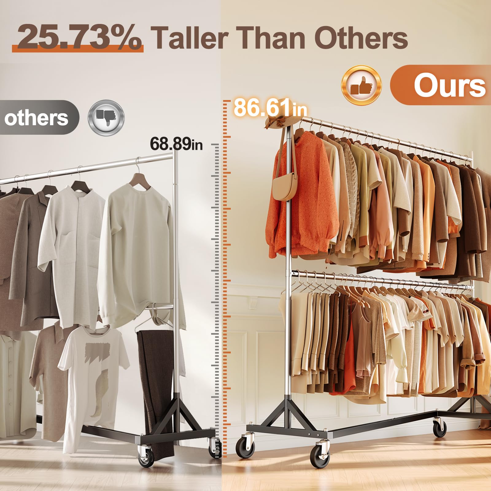 HOKEEPER 550LBS Z-Rack Garment Rack