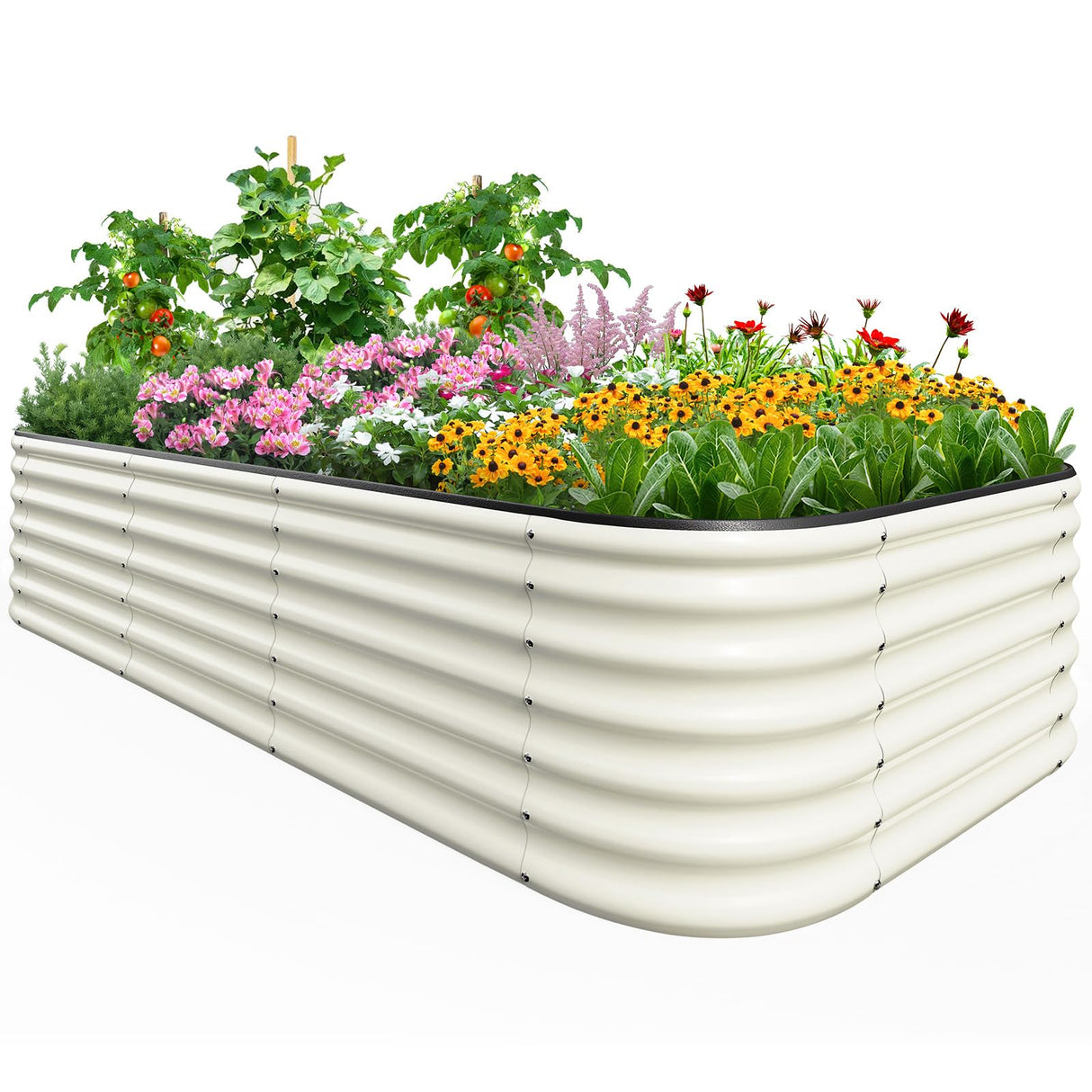 Quictent 8'x4'x2' Oval Raised Garden Bed Kit