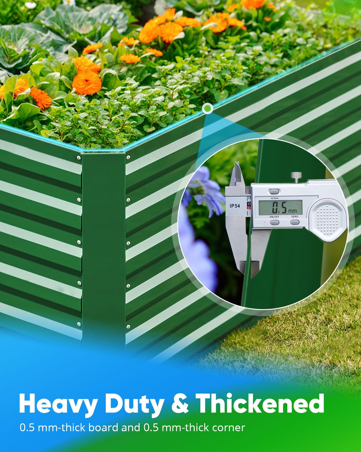Quictent 8'x4'x2' Tall Raised Garden Bed - Green