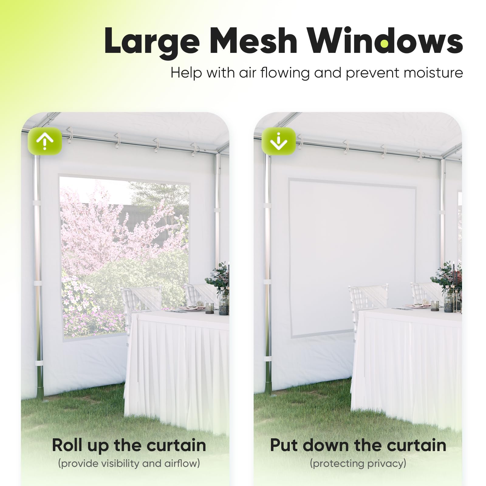 Quictent 20'x40' Heavy Duty Party Tent with Ventilated Windows