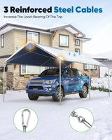 Quictent 10'x20' Heavy Duty Car Canopy with Steel Cables