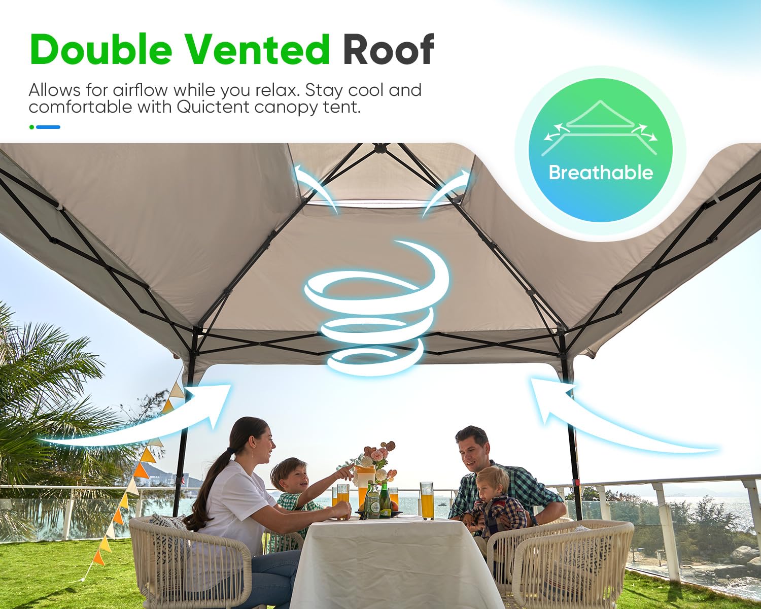 Quictent 12'x12' Pop-up Gazebo Canopy with Sun Protection - Grey