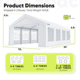 Quictent 13'x26' Heavy Duty Party Tent with Storage