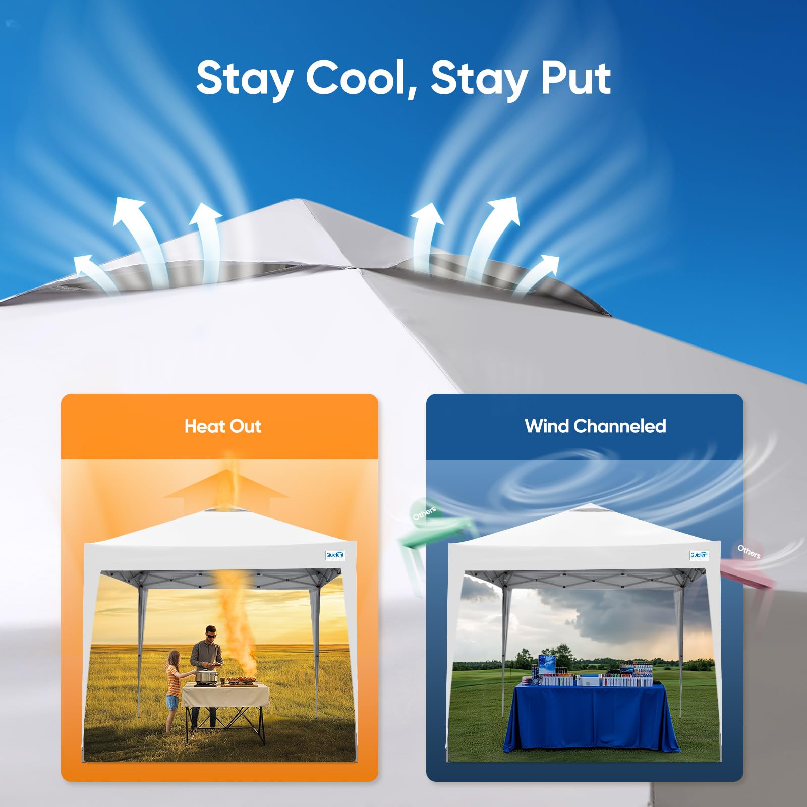 10'x10' Standard Instant Pop Up Canopy - White