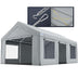 Quictent 10'x20' Snowproof Steel Carport with Zipper Doors