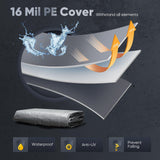 Quictent 10'x20' Snowproof Steel Carport with Zipper Doors