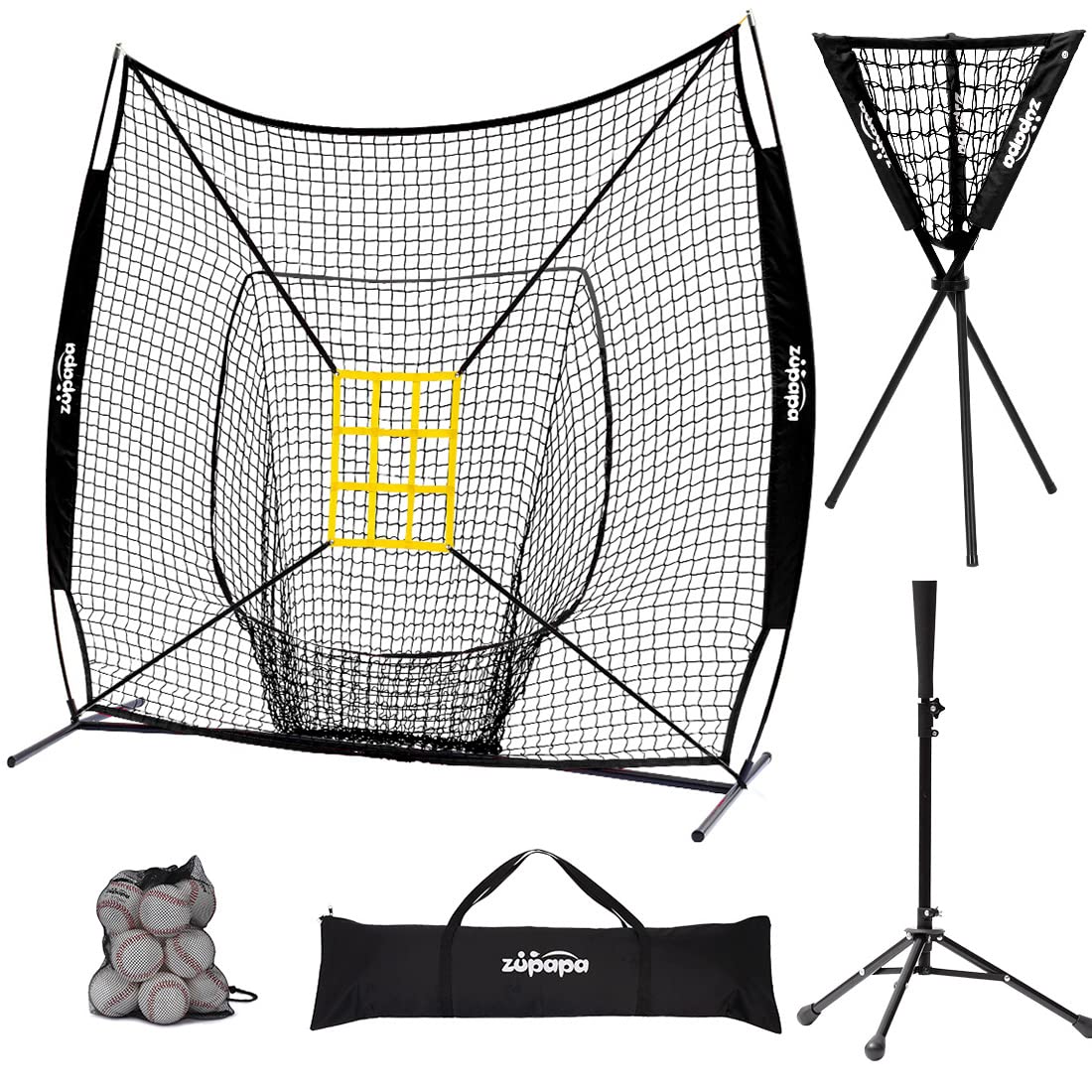 Zupapa 7'x7' Baseball Softball Practice Set