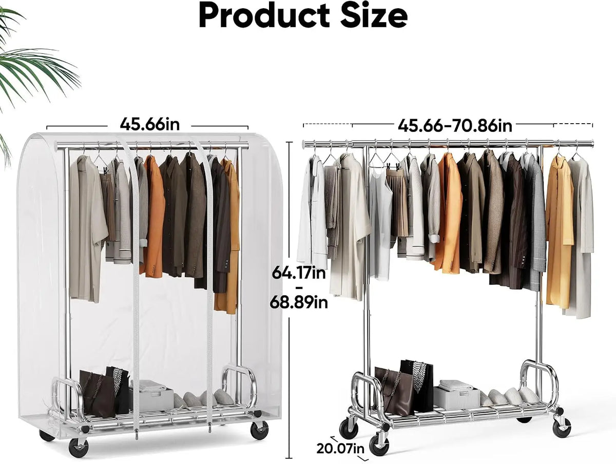 HOKEEPER 70.86"W Adjustable Garment Rack