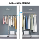 HOKEEPER 525LBS Commercial Rolling Garment Rack