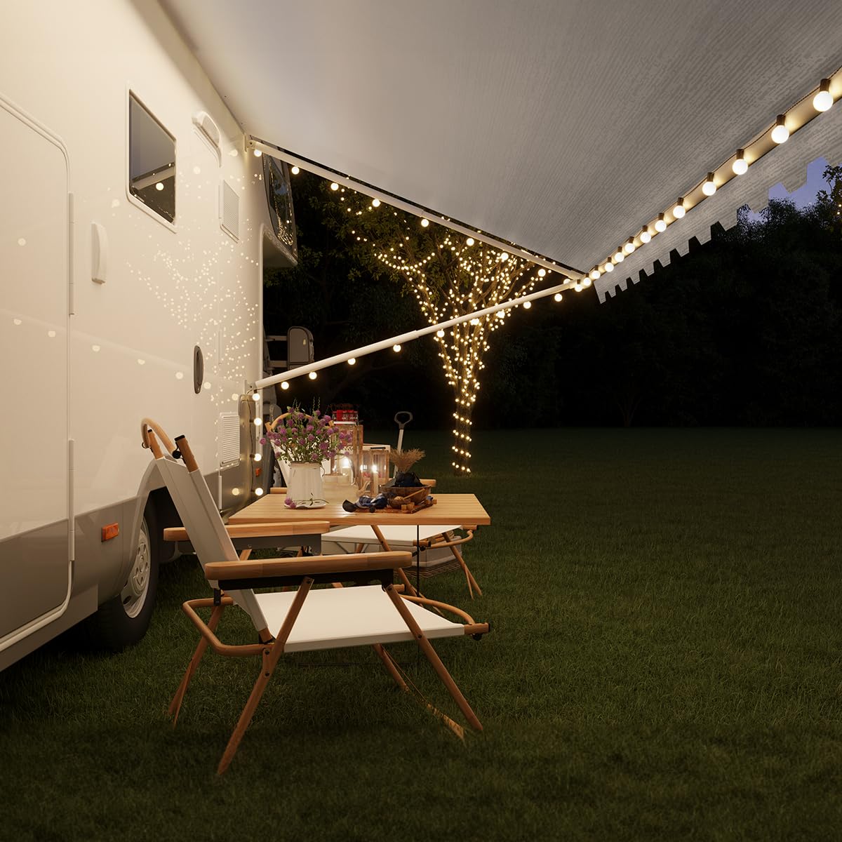 KING BIRD 16' RV Awning Replacement – Green
