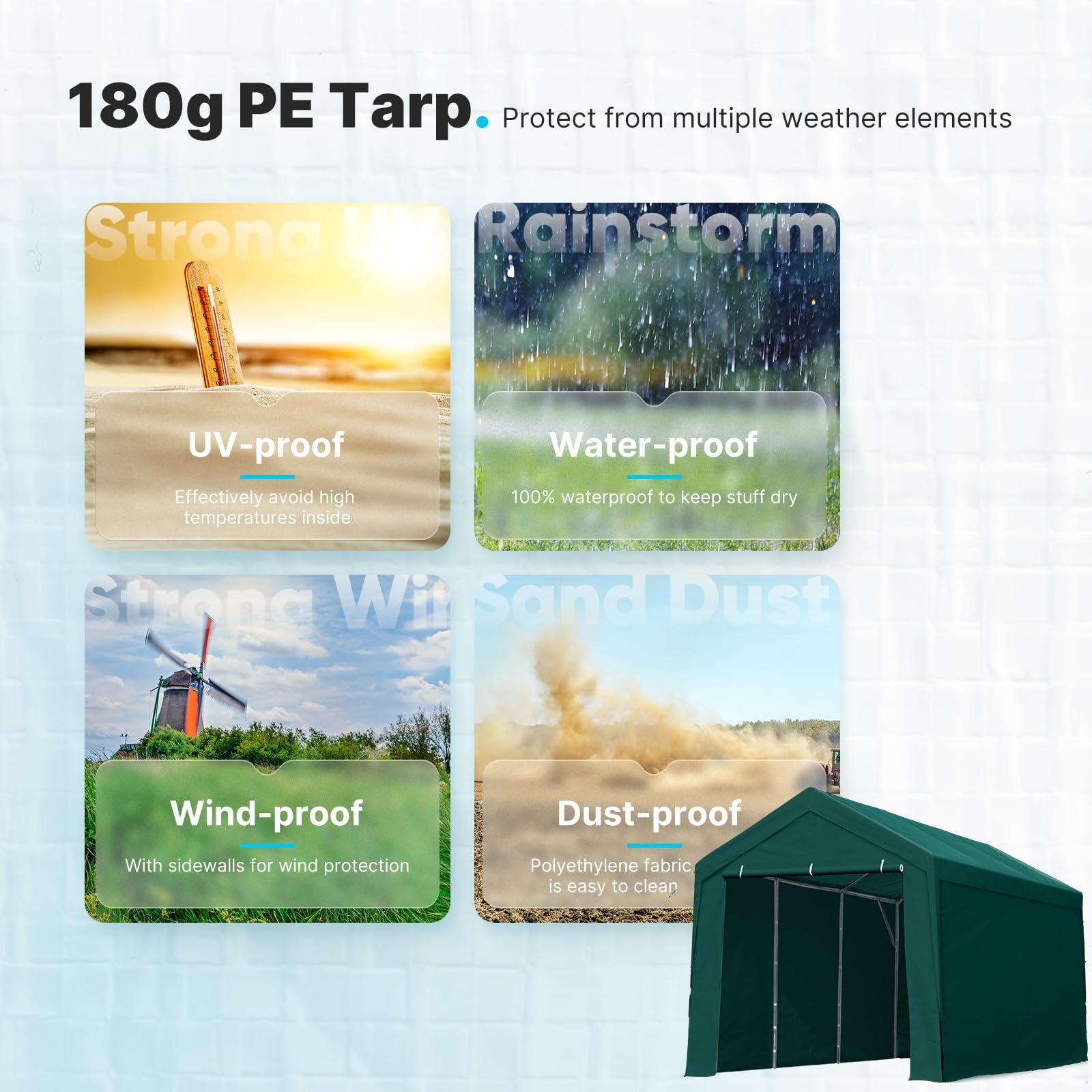 MAXLEAD 12x20 ft Extra Large Heavy Duty Carport
