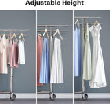 HOKEEPER Collapsible Garment Rack with Shelves
