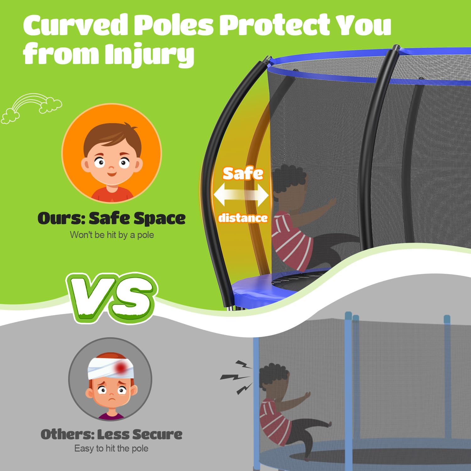 ORCC 1200LBS 16FT Heavy Duty Recreational Trampoline