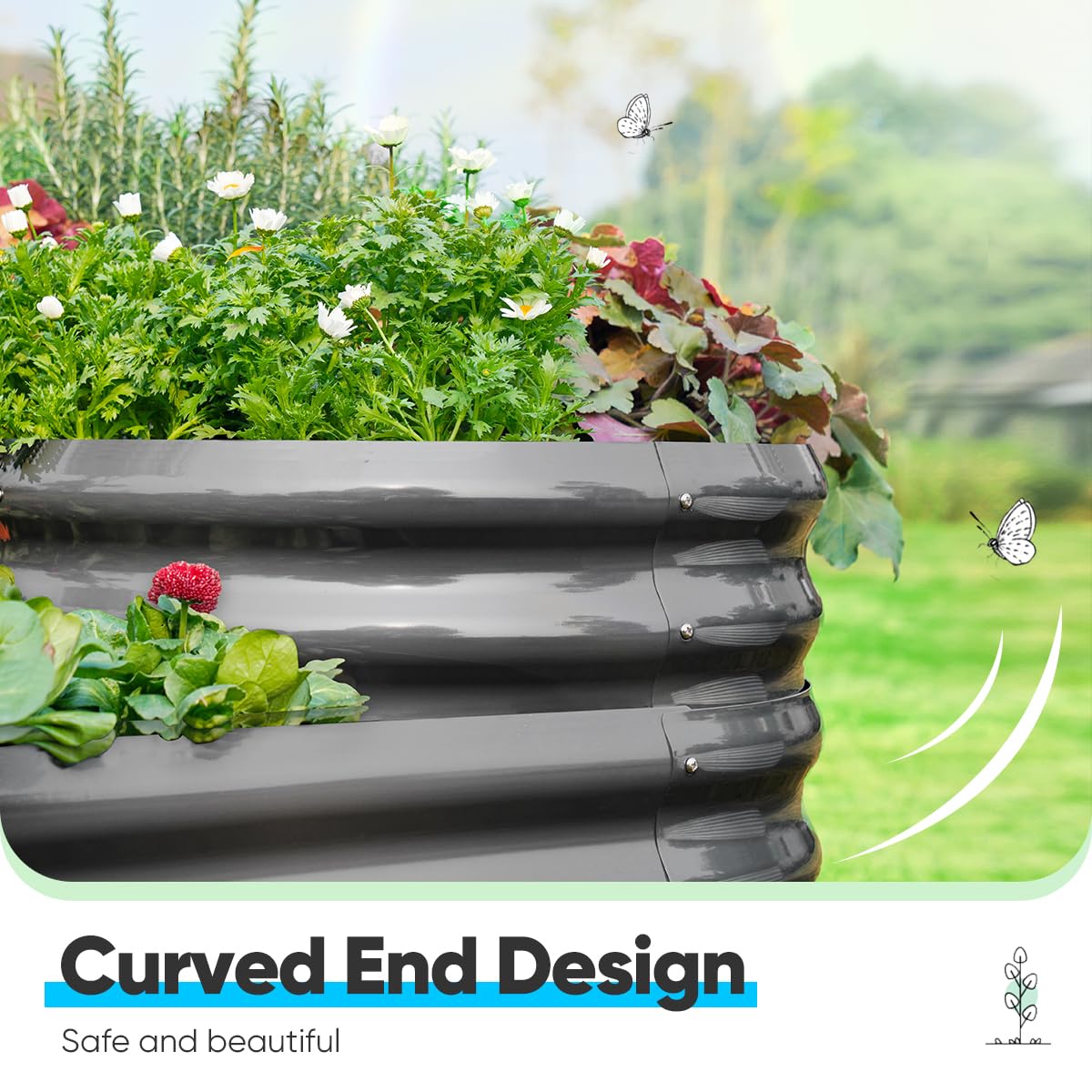Quictent 43"x63"x31.5" Tiered Raised Garden Bed Kit