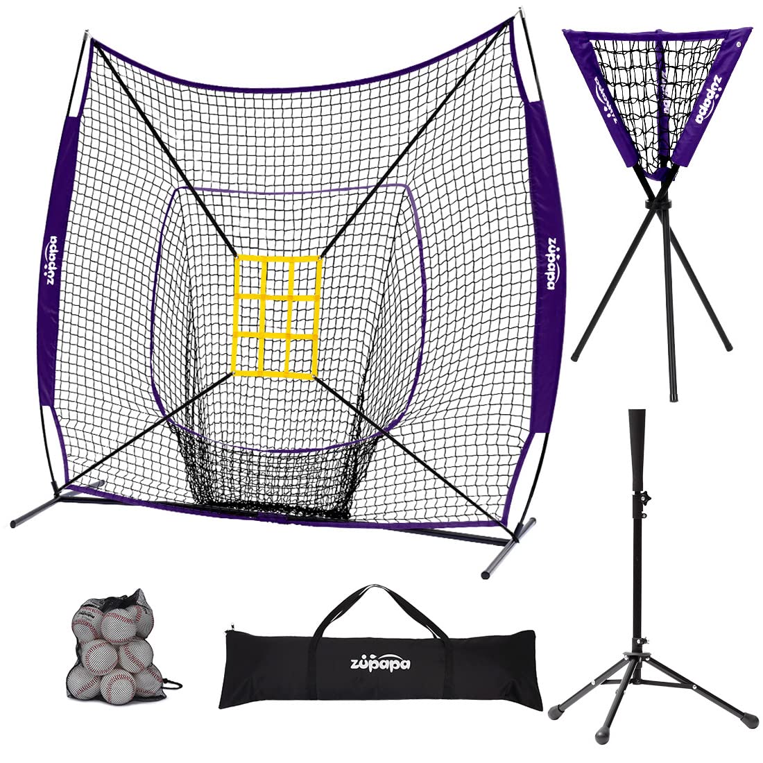 Zupapa 7'x7' Baseball Softball Practice Set