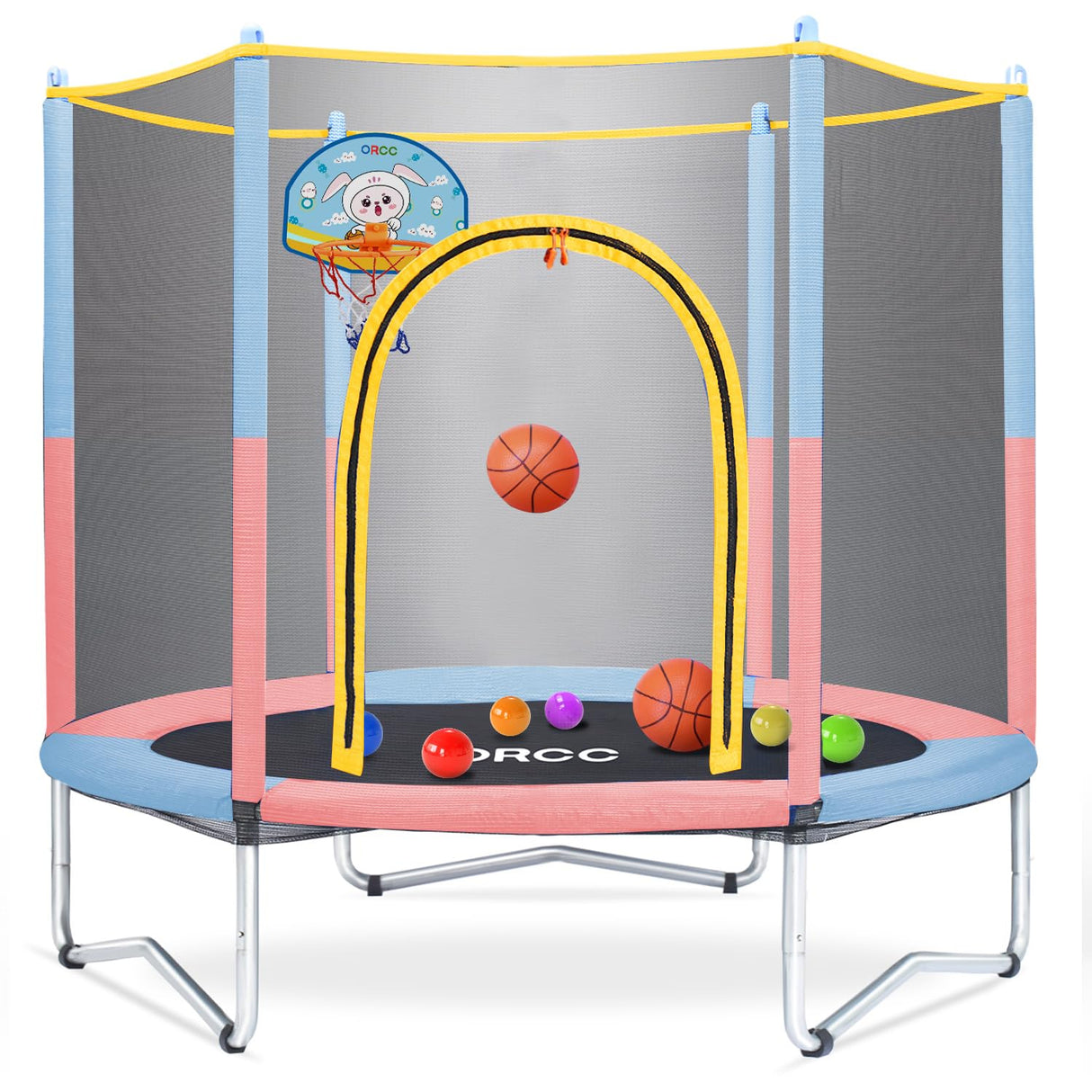 ORCC 220LBS Toddler Trampoline with Safety Pad