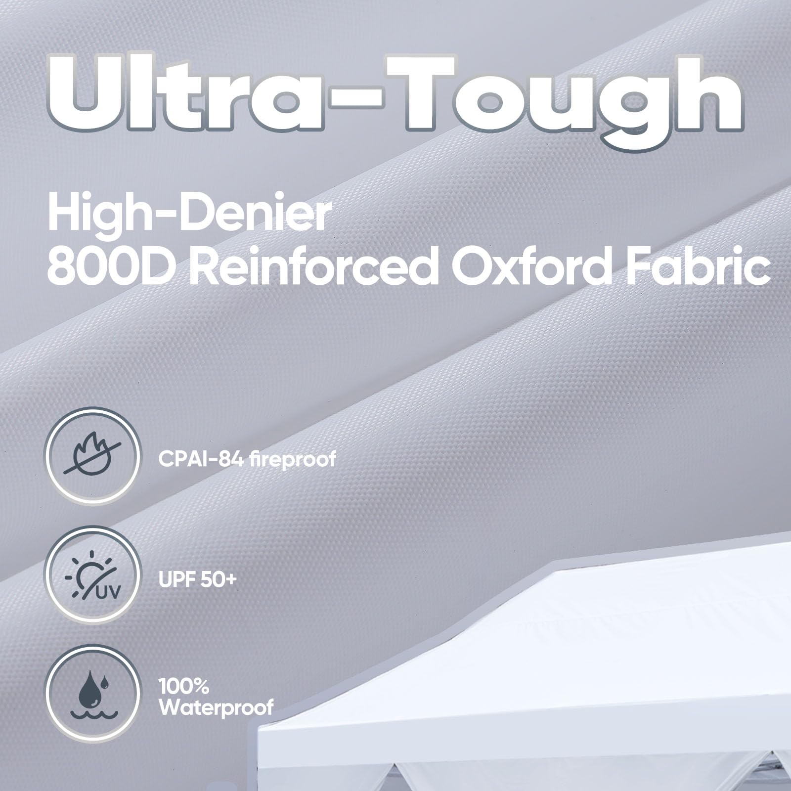 Quictent 10'x20' Heavy Duty Pop Up Canopy with Sidewalls - White