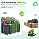 KING BIRD 68"x36"x18" Galvanized Raised Garden Bed