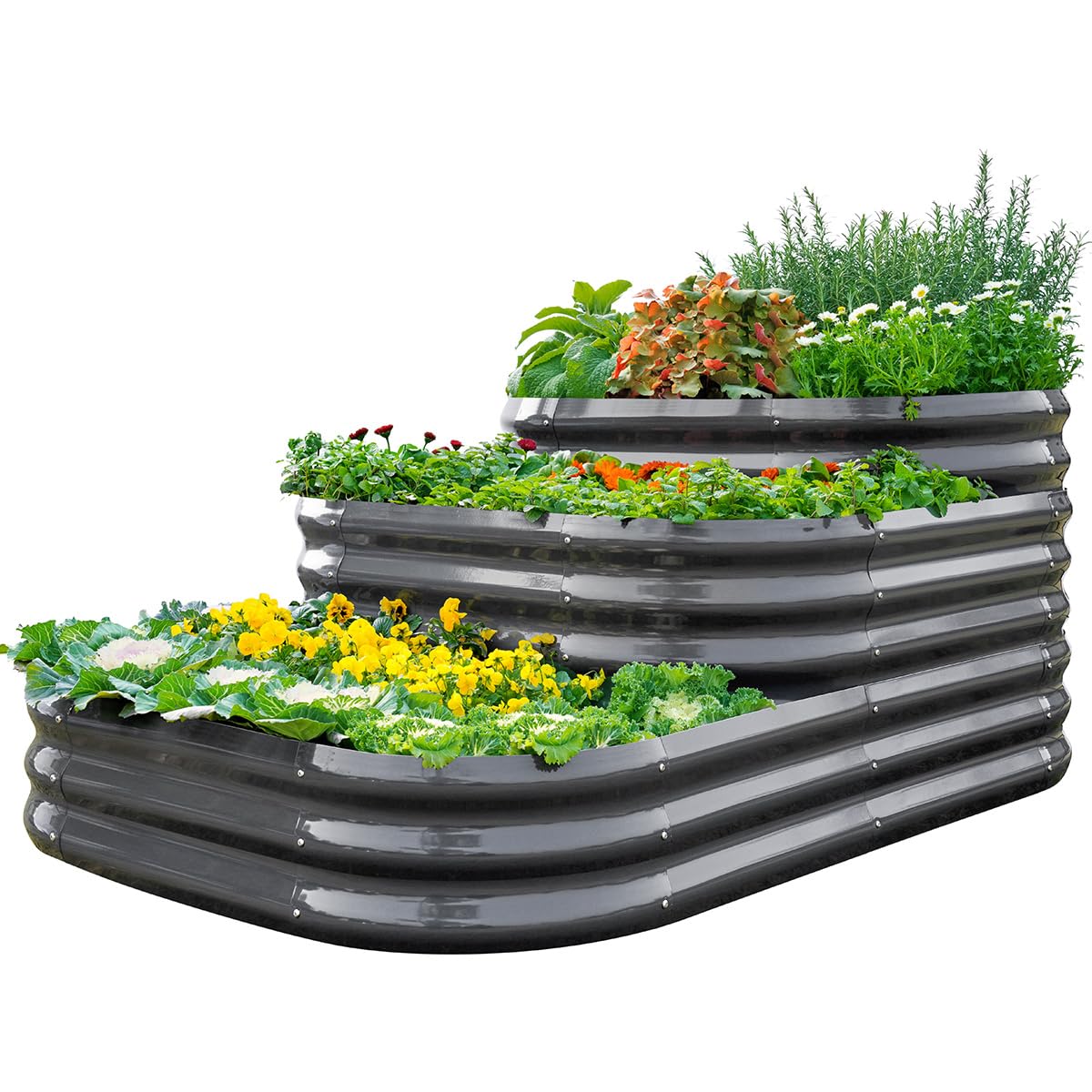 Quictent 43"x63"x31.5" Tiered Raised Garden Bed Kit