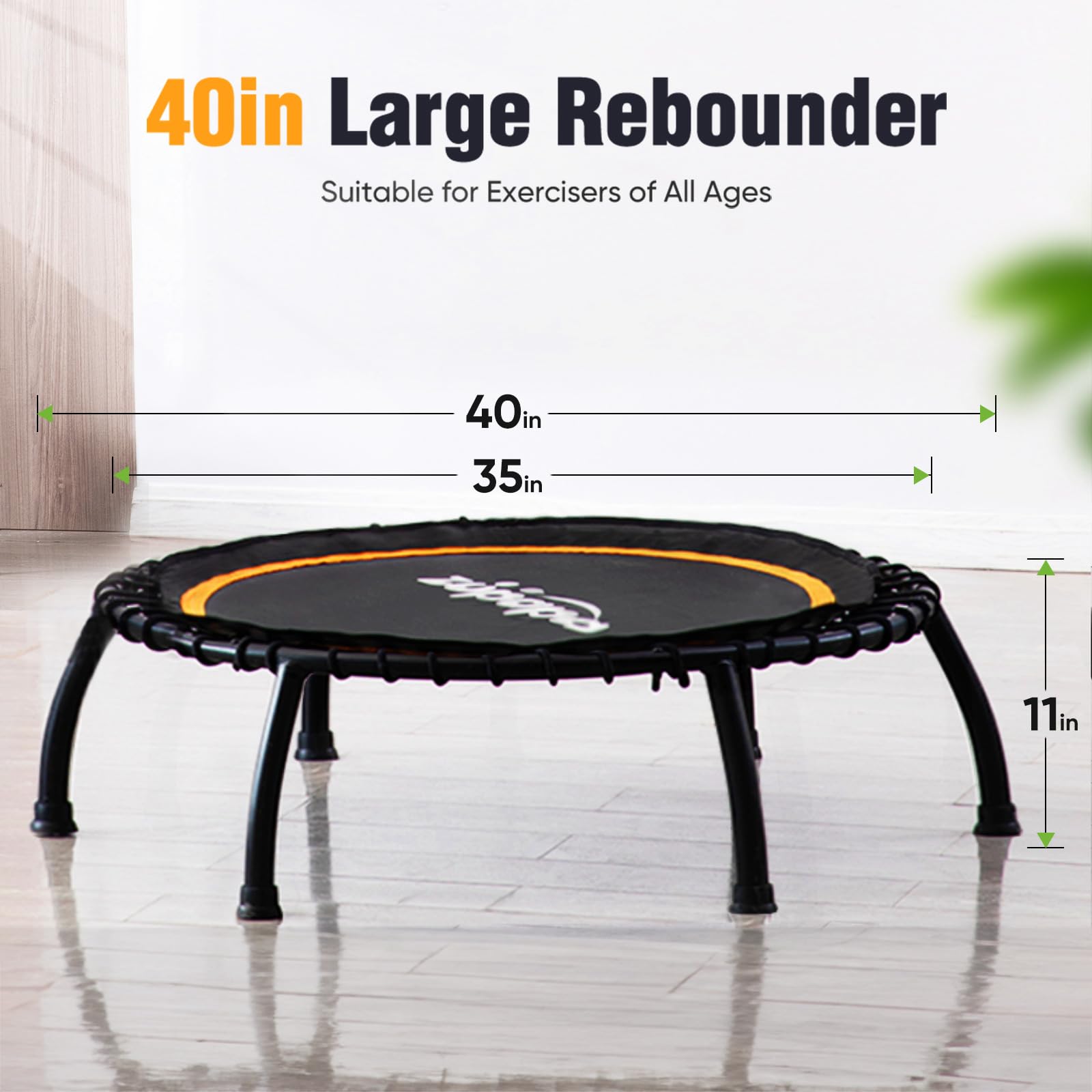 Zupapa 300LBS 40"/45" Rebounder Trampoline with Handle