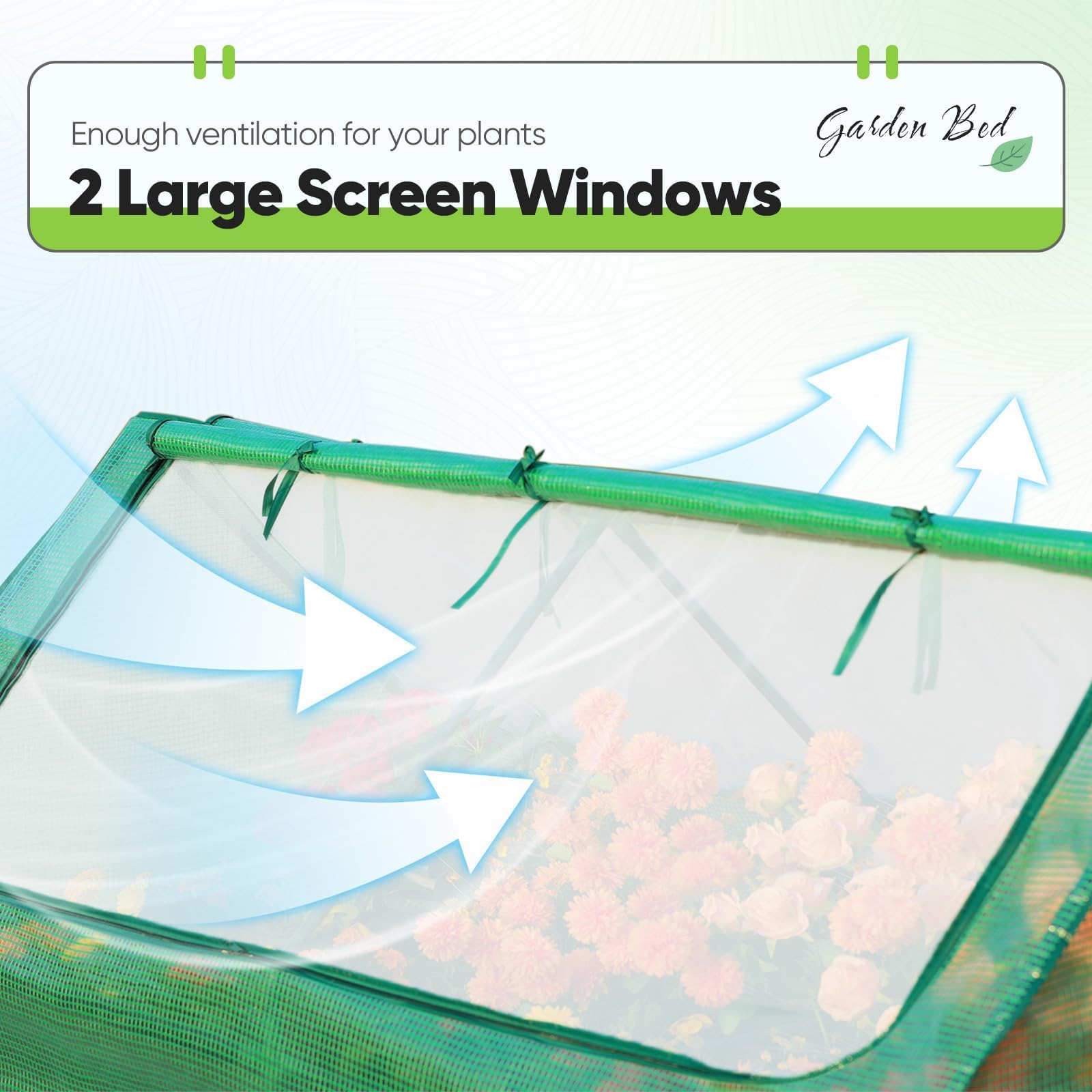 Quictent 6'x3'x2' Galvanized Raised Garden Bed with Cover - Green