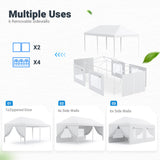Quictent 10'x20' Heavy Duty Party Tent with Mesh Windows - White
