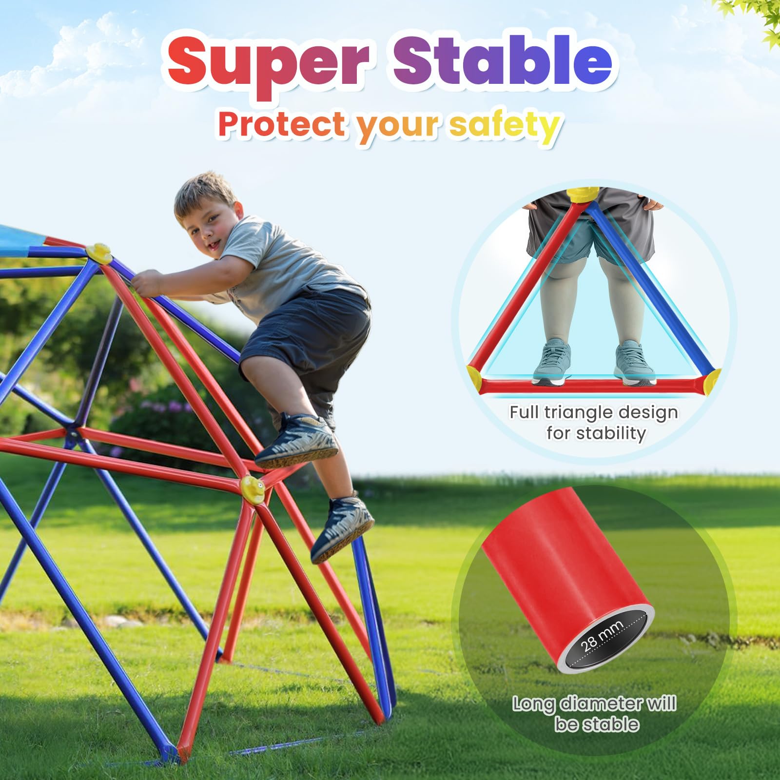 Zupapa 1000LBS 10FT Geo Dome Climber - Purple