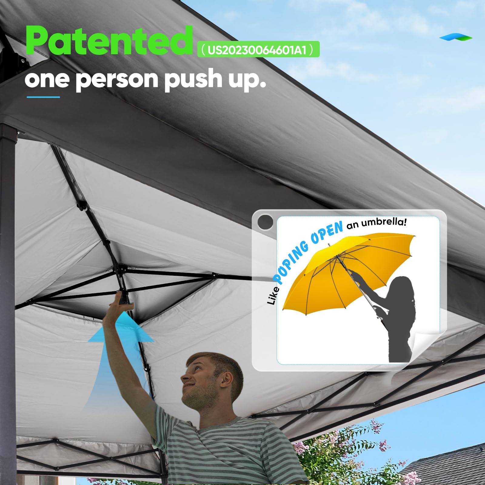 Quictent 13'x13' Instant Gazebo Canopy - Grey