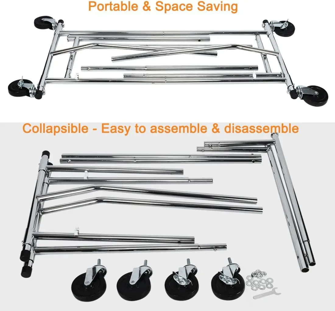 HOKEEPER 75"W 400LBS Adjustable Garment Rack