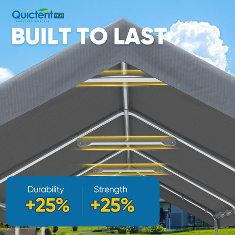 Quictent 10'x20' Reinforced Carport with Hanging Edge
