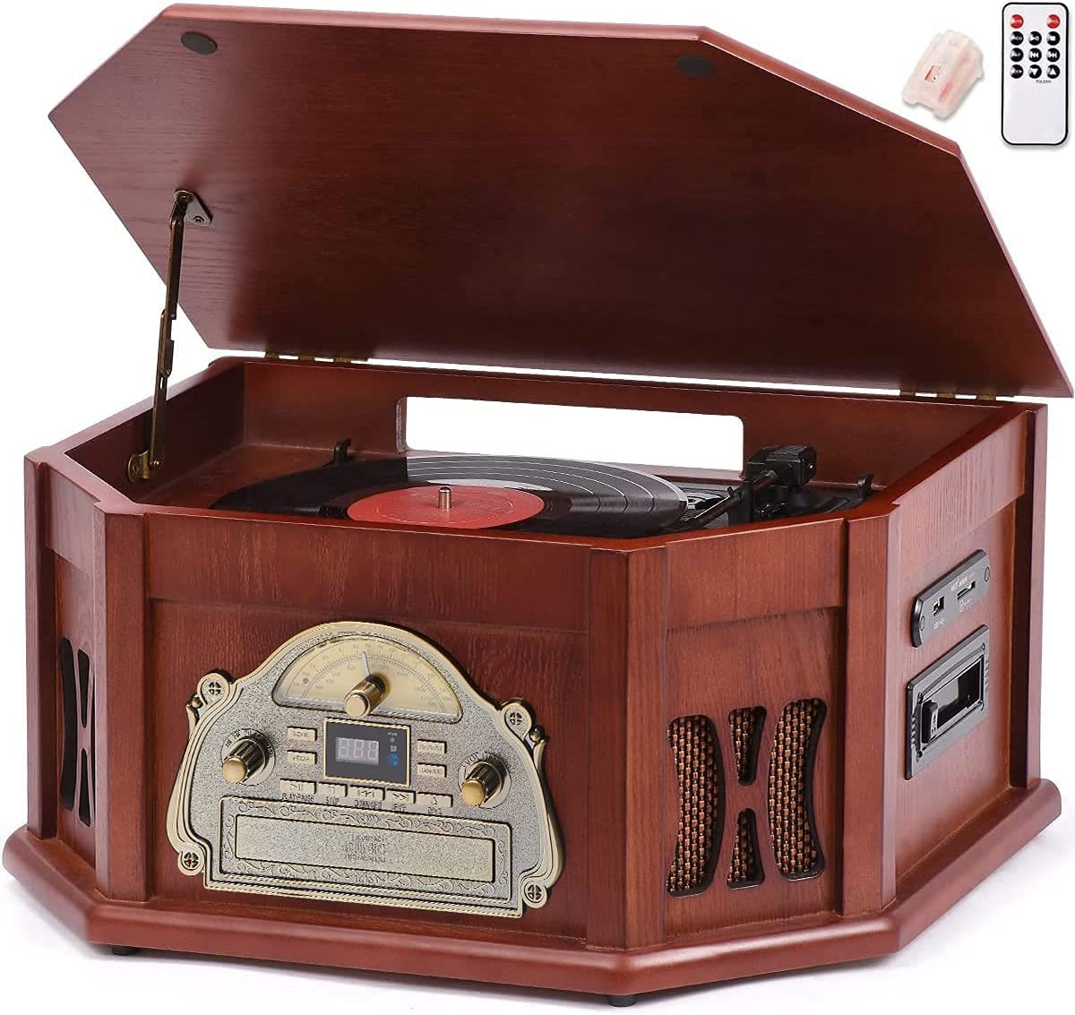 ORCC 10-in-1 Bluetooth Record Player with Speakers - REC