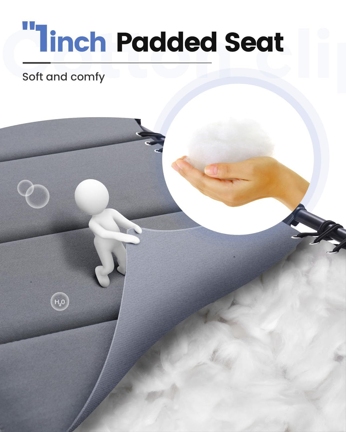 KING BIRD Cotton Chaise Lounge Chair