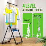 MAXLEAD 64.5" 4-Level Foldable Clothes Rack