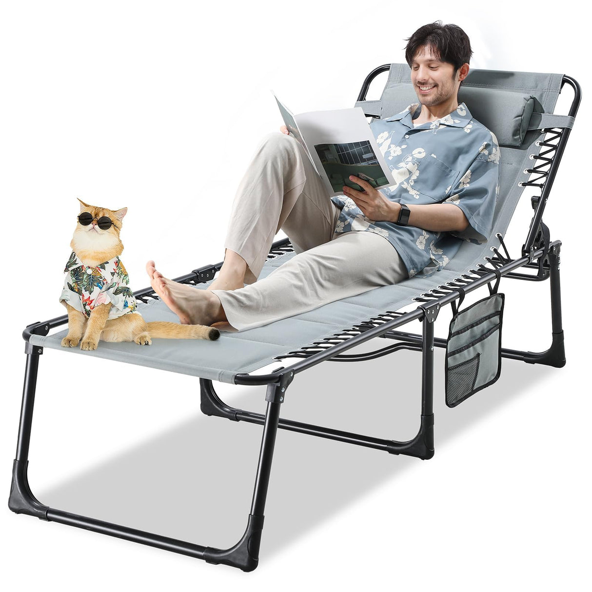 KING BIRD Cotton Chaise Lounge Chair