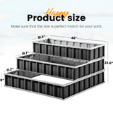 KING BIRD 46"x46"x23.6" 3-Tier Garden Bed