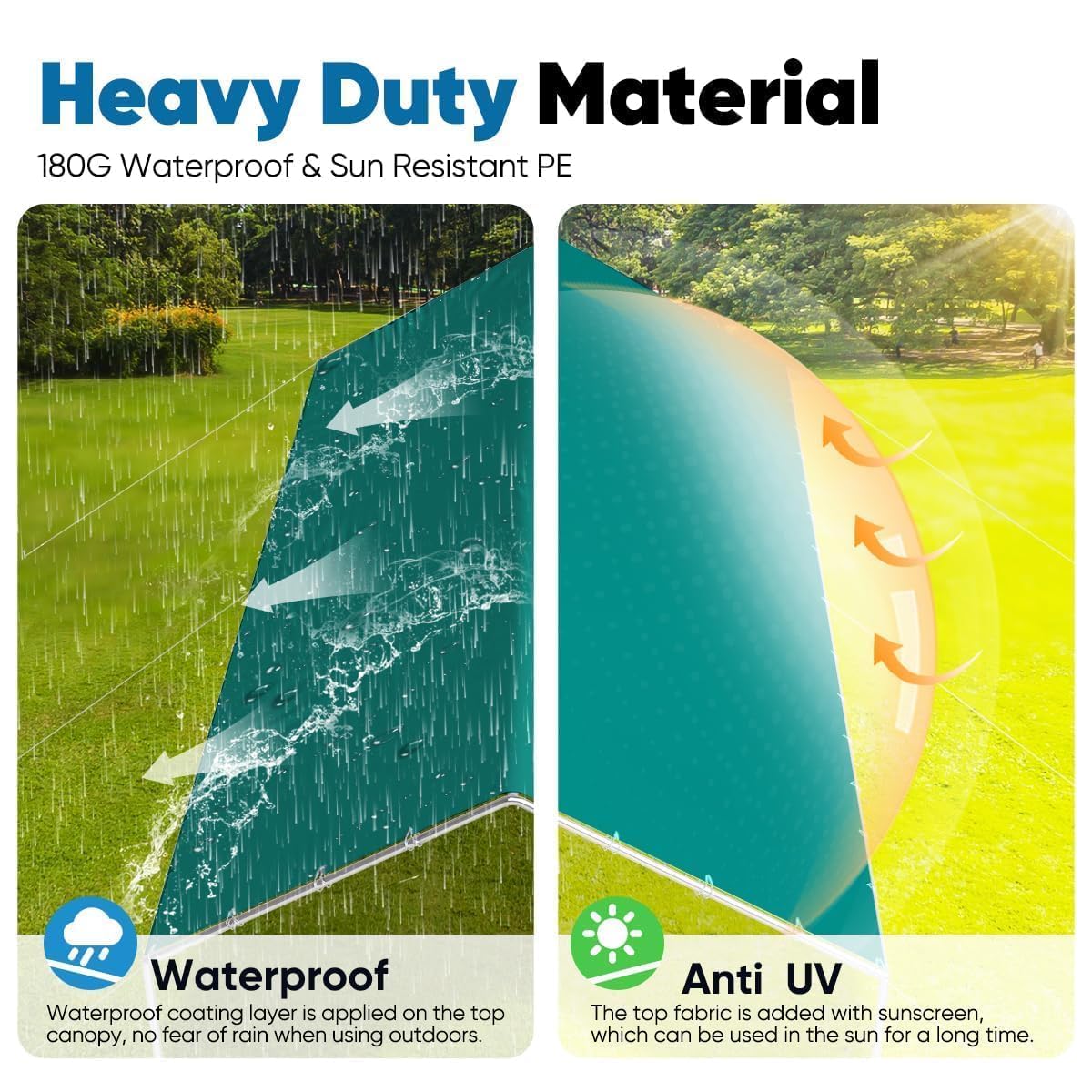 Quictent 10'x20' Waterproof Carport Tent - Green