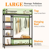 HOKEEPER 600LBS Heavy Duty Clothing Rack with Shelves